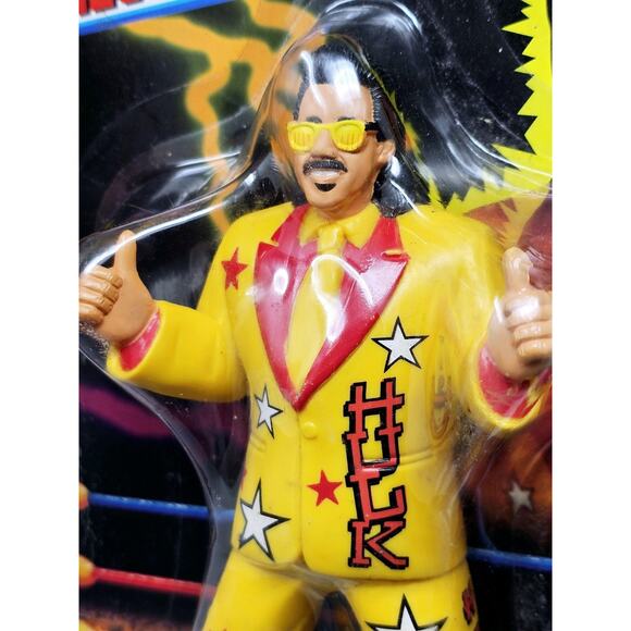 WCW Jimmy Hart Wrestling Figure 1994 LJN Original With Yellow Suit w/Hulk on it - Picture 6 of 13